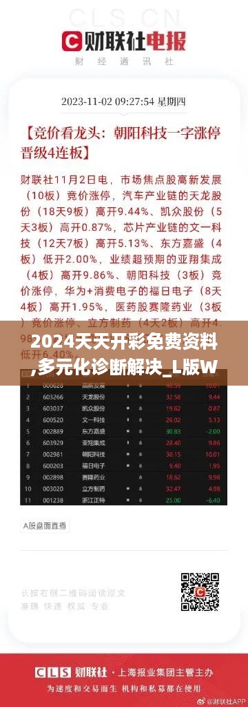 2024天天开彩免费资料,多元化诊断解决_L版WYY19.51