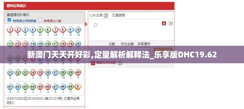 新澳门天天开好彩,定量解析解释法_乐享版DHC19.62