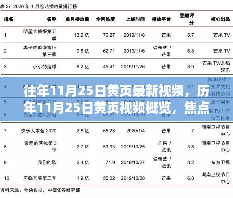 历年11月25日黄页视频焦点与趋势洞察，概览、焦点及深度洞察