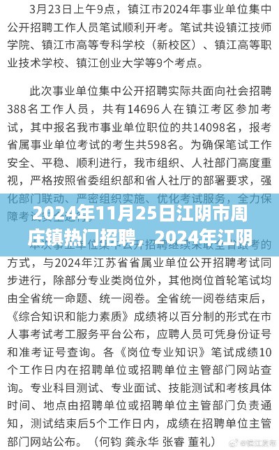 探寻最佳求职机遇，江阴市周庄镇热门招聘活动全面测评