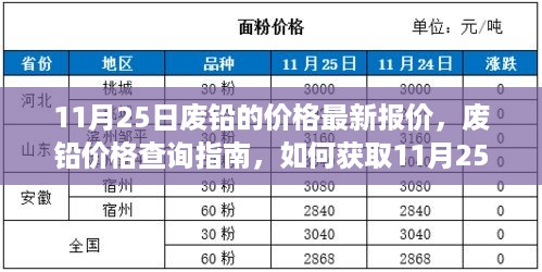 11月25日废铅最新报价及查询指南