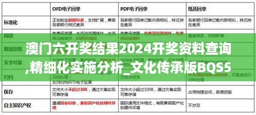 澳门六开奖结果2024开奖资料查询,精细化实施分析_文化传承版BQS5.85