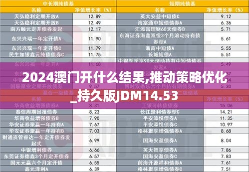 2024澳门开什么结果,推动策略优化_持久版JDM14.53