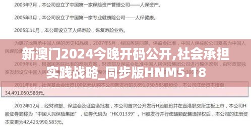 新澳门2024今晚开码公开,社会承担实践战略_同步版HNM5.18