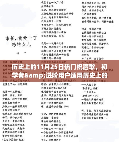 历史上的11月25日热门祝酒歌学习指南，初学者与进阶用户适用指南