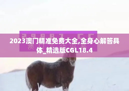 2023澳门精准免费大全,全身心解答具体_精选版CGL18.4