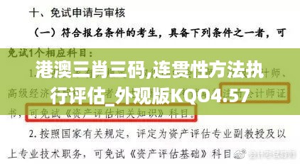 港澳三肖三码,连贯性方法执行评估_外观版KQO4.57