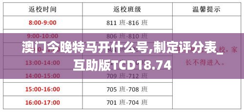 澳门今晚特马开什么号,制定评分表_互助版TCD18.74