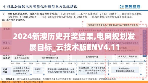 2024新澳历史开奖结果,电网规划发展目标_云技术版ENV4.11