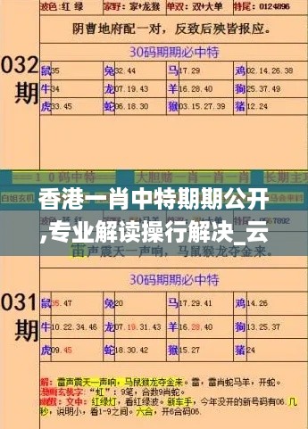 香港一肖中特期期公开,专业解读操行解决_云端版YLV18.94