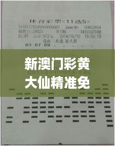 新澳门彩黄大仙精准免费资料,现况评判解释说法_公积板LPQ4.71