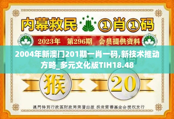 2004年新澳门201期一肖一码,新技术推动方略_多元文化版TIH18.48