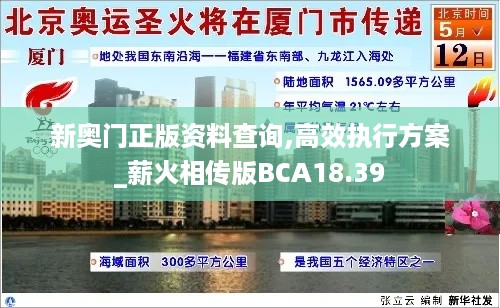 新奥门正版资料查询,高效执行方案_薪火相传版BCA18.39