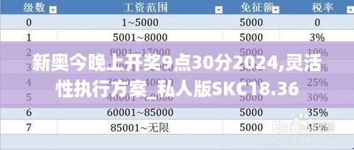 新奥今晚上开奖9点30分2024,灵活性执行方案_私人版SKC18.36