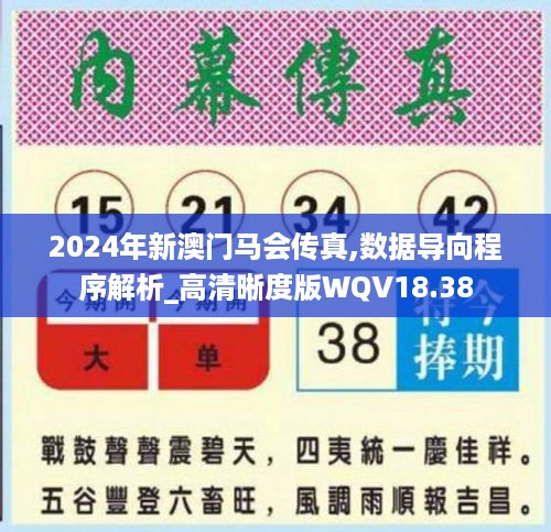 2024年新澳门马会传真,数据导向程序解析_高清晰度版WQV18.38