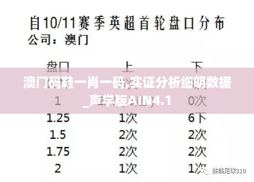 澳门码鞋一肖一码,实证分析细明数据_声学版AIN4.1