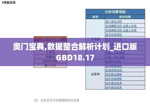 奥门宝典,数据整合解析计划_进口版GBD18.17