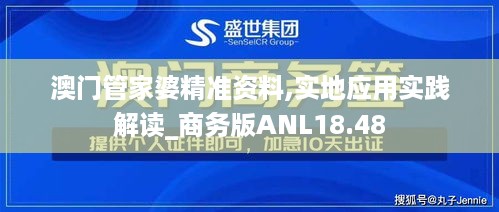 澳门管家婆精准资料,实地应用实践解读_商务版ANL18.48