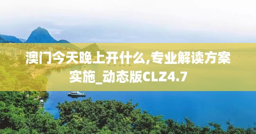 澳门今天晚上开什么,专业解读方案实施_动态版CLZ4.7