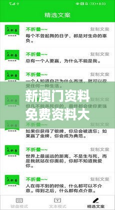 新澳门资料免费资料大全,多元化诊断解决_编程版CKJ18.67