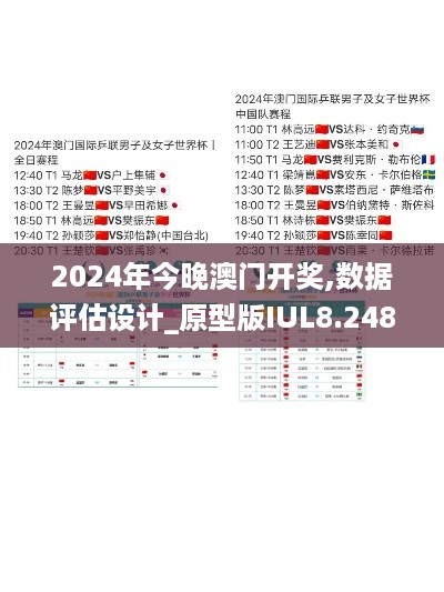 2024年今晚澳门开奖,数据评估设计_原型版IUL8.248