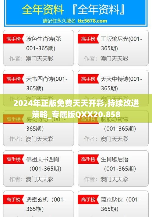 2024年正版免费天天开彩,持续改进策略_专属版QXX20.858