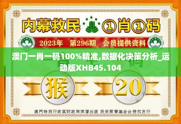 澳门一肖一码100%精准,数据化决策分析_运动版XHB45.104