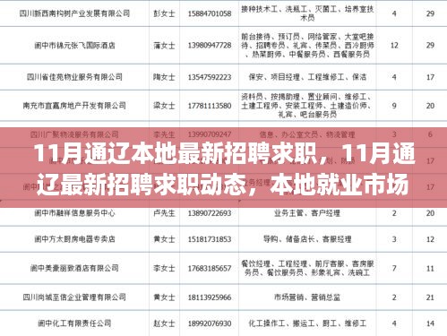 11月通辽招聘求职最新动态，本地就业市场的机遇与挑战