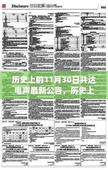 历史上的11月30日共达电声最新公告，解读与操作指南