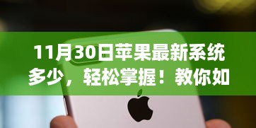 教你查询并了解苹果最新系统的方法（适用于初学者与进阶用户）——11月30日最新系统资讯速递