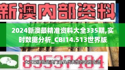 2024新澳最精准资料大全335期,实时数据分析_CBI14.513世界版