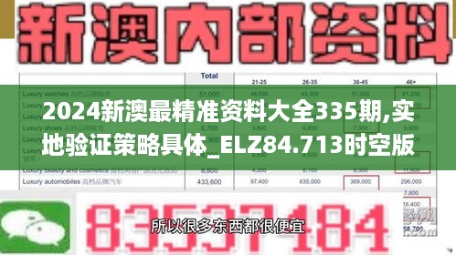 2024新澳最精准资料大全335期,实地验证策略具体_ELZ84.713时空版