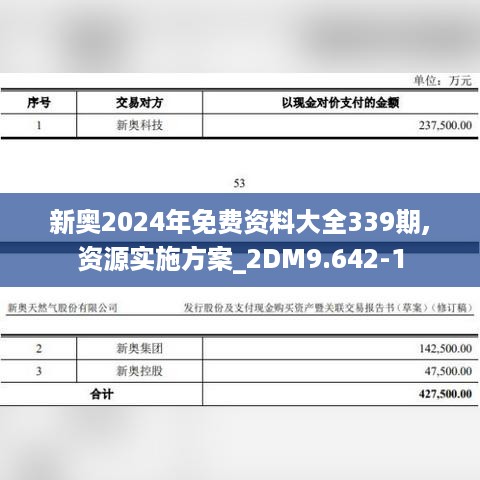 新奥2024年免费资料大全339期,资源实施方案_2DM9.642-1