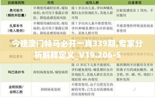 今晚澳门特马必开一肖339期,专家分析解释定义_V19.206-5