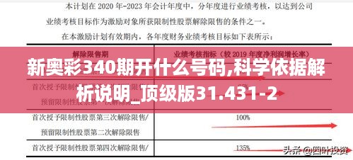 新奥彩340期开什么号码,科学依据解析说明_顶级版31.431-2