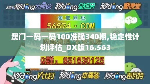 澳门一码一码100准确340期,稳定性计划评估_DX版16.563