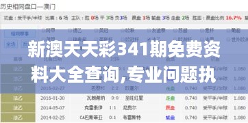 新澳天天彩341期免费资料大全查询,专业问题执行_开发版17.394