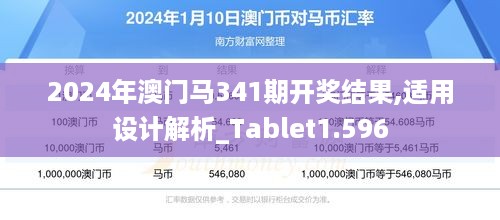 2024年澳门马341期开奖结果,适用设计解析_Tablet1.596