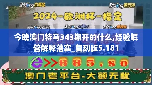 今晚澳门特马343期开的什么,经验解答解释落实_复刻版5.181