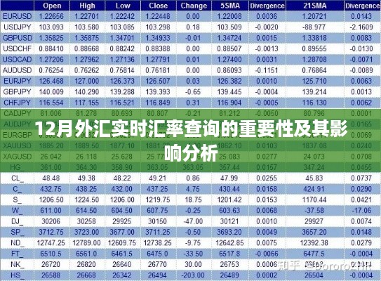 12月外汇实时汇率查询的重要性及其影响分析