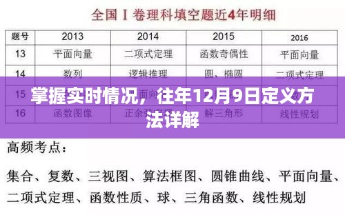 掌握实时情况，往年12月9日定义方法深度解析