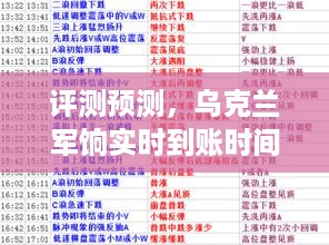 乌克兰军饷实时到账时间分析与预测——聚焦2024年12月9日观察点评测