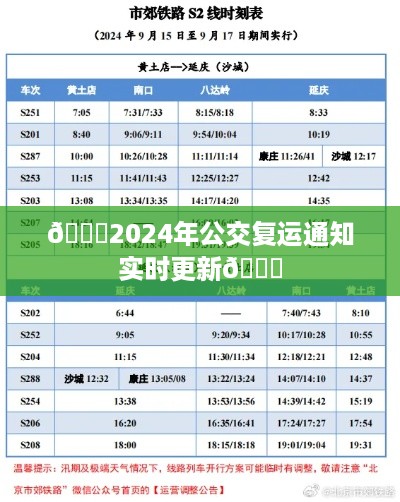 🌟最新公交复运通知，实时更新动态🌟