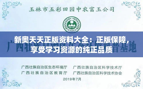 新奥天天正版资料大全：正版保障，享受学习资源的纯正品质