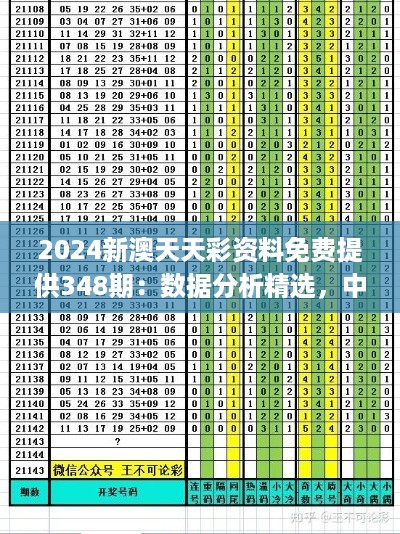 2024新澳天天彩资料免费提供348期：数据分析精选，中奖几率up!