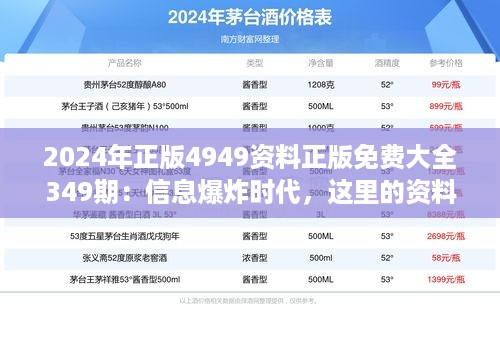 2024年正版4949资料正版免费大全349期：信息爆炸时代，这里的资料更有价值