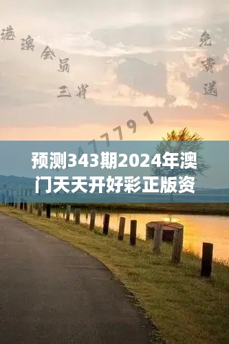 预测343期2024年澳门天天开好彩正版资料：精准预测，把握财富脉搏