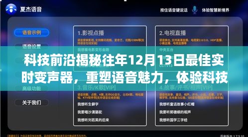 揭秘往年最佳实时变声器，重塑语音魅力，体验科技魅力时刻