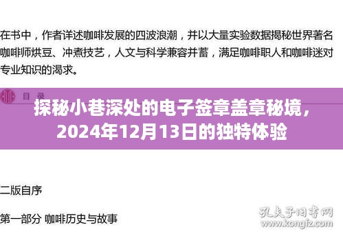 探秘小巷深处的电子签章盖章秘境，2024年12月13日的独特体验之旅