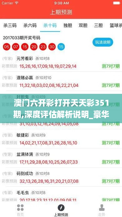 澳门六开彩打开天天彩351期,深度评估解析说明_豪华版5.729